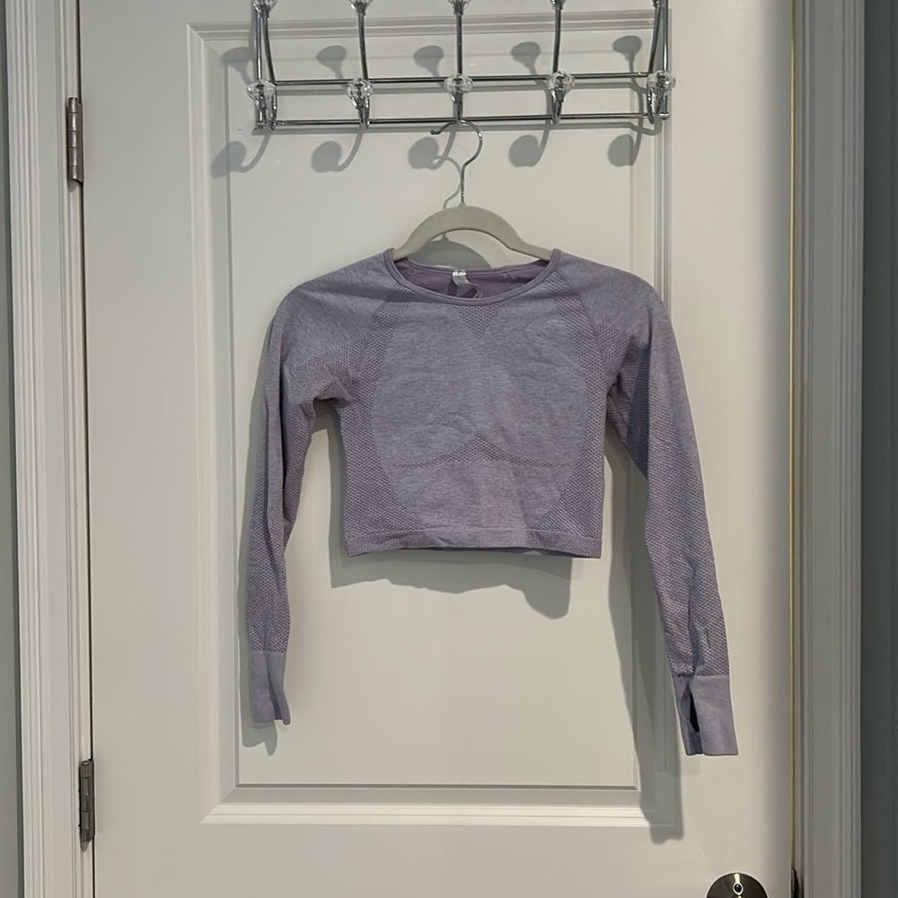 Purple Long Sleeve Workout Top